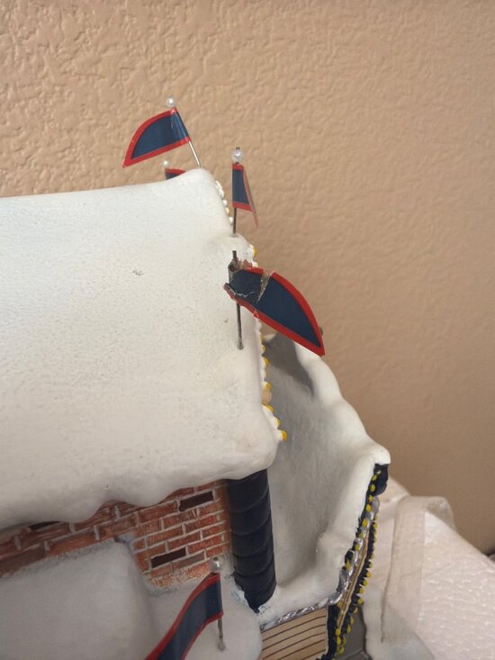 2005 Hawthorne Christmas Village Boston Red Sox Lighted Theater w/ COA Box Cord - Picture 12 of 16